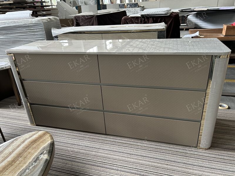 Wooden 6 Drawer Modern Storage Cabinet