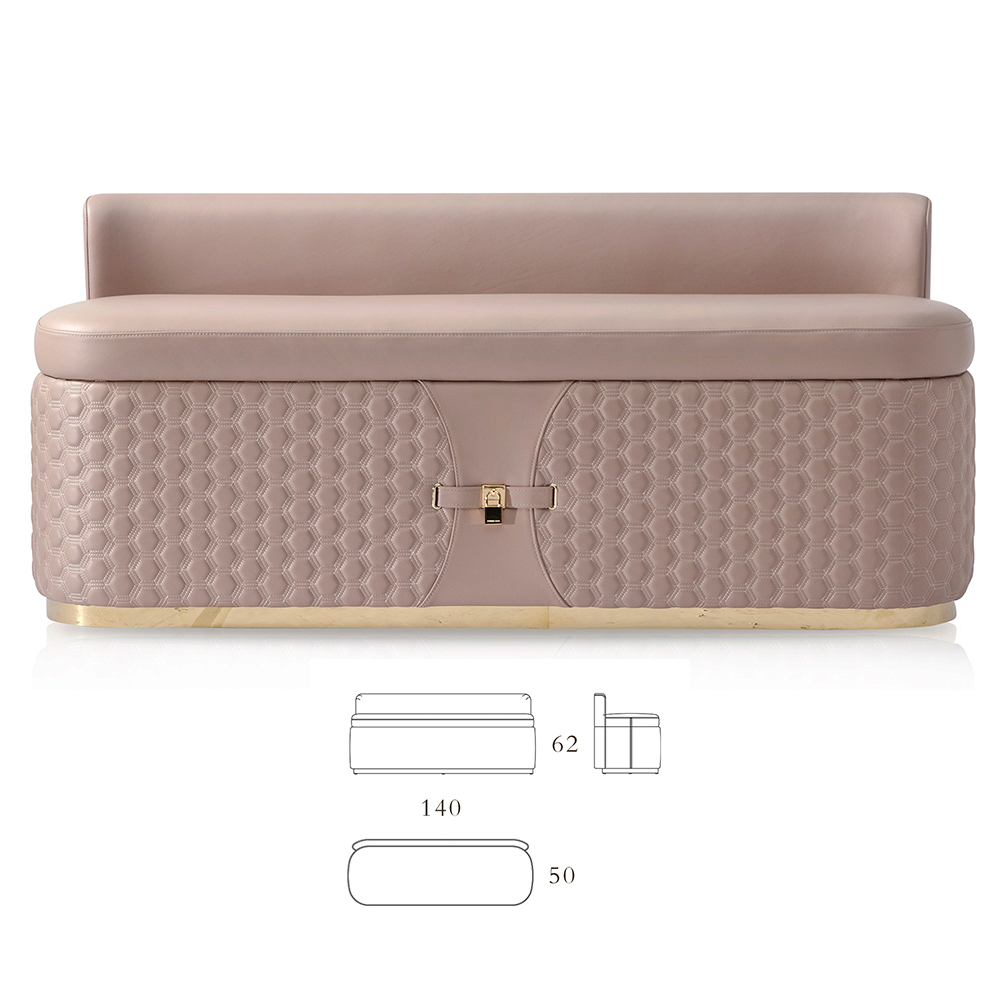 Pink Leather Bedroom Ottoman Bed End Stool Bench
