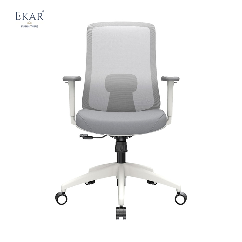Modern Minimalist Plastic Office Chair with DuPont Mesh &amp; Wheels