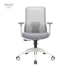 Modern Minimalist Plastic Office Chair with DuPont Mesh &amp; Wheels