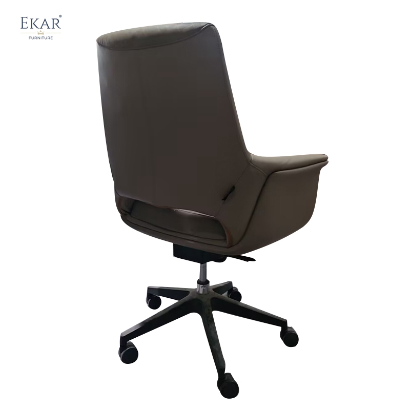 Real Leather Office Chair - Comfort Swivel Chair for Home Executives | S647-KRPY3