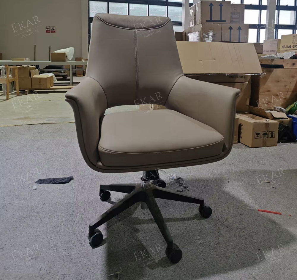 Real Leather Office Chair - Comfort Swivel Chair for Home Executives | S647-KRPY3