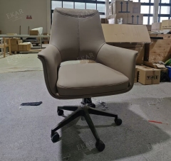 Real Leather Office Chair - Comfort Swivel Chair for Home Executives | S647-KRPY3