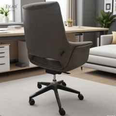 Real Leather Office Chair - Comfort Swivel Chair for Home Executives | S647-KRPY3