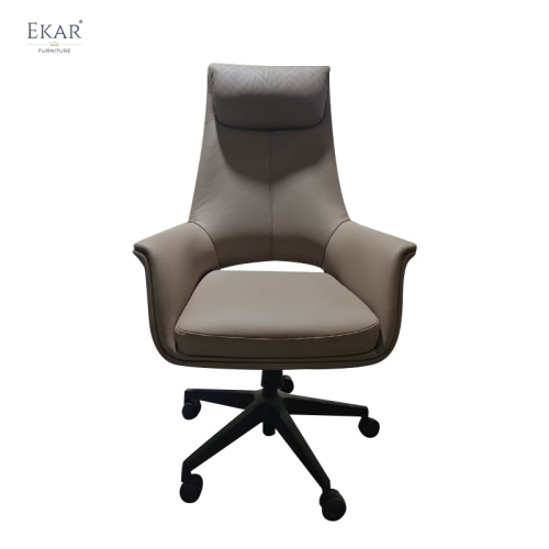 Real Leather Office Chair - Comfort Swivel Chair for Home Executives | S647-KRPY3