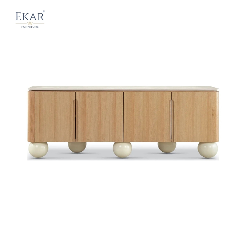 Modern Style Solid Wood Living Room Side Cabinet