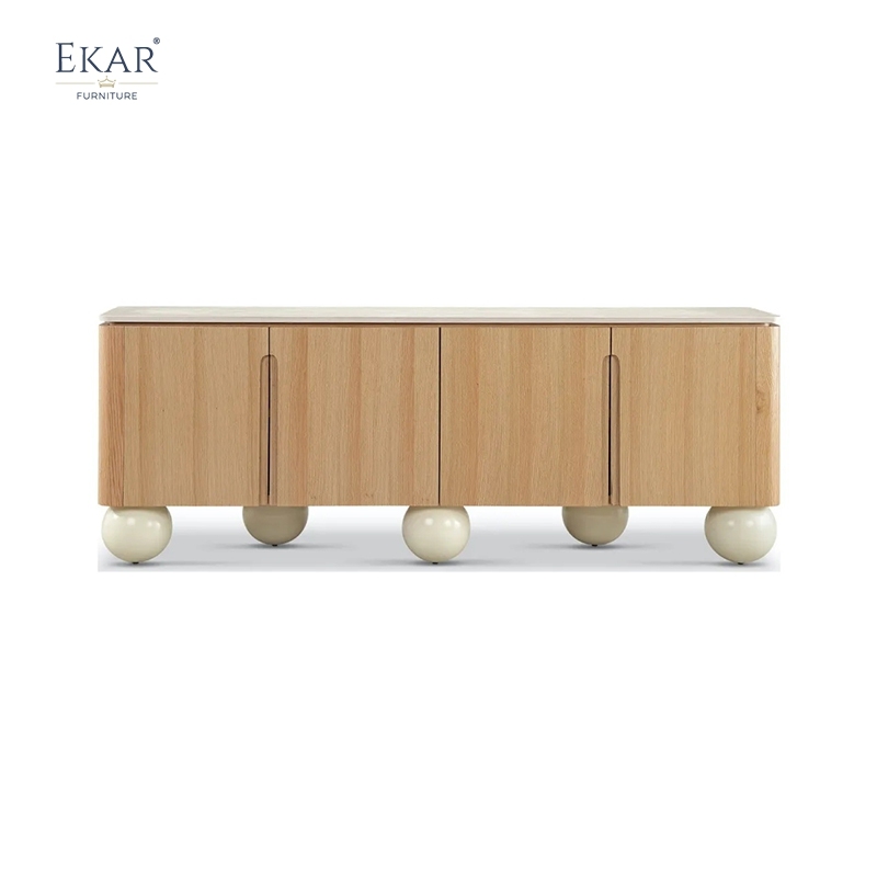Modern Style Solid Wood Living Room Side Cabinet