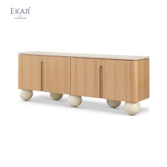 Modern Style Solid Wood Living Room Side Cabinet