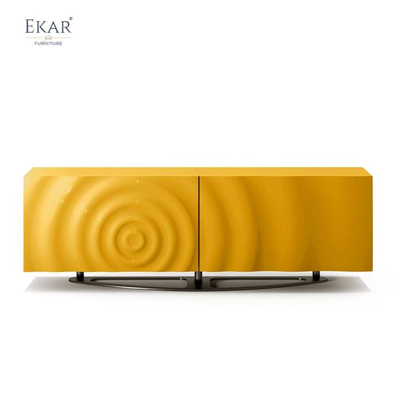 Modern Side Cabinet: Solid Wood Body with Stainless Steel Legs