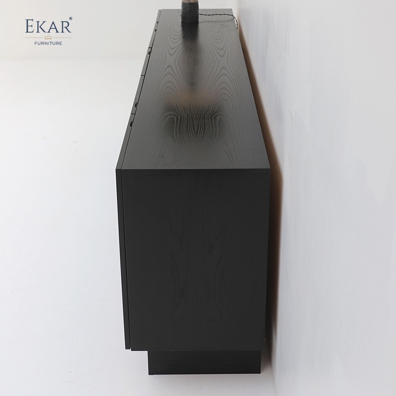 Modern Solid Wood Side Cabinet: Sleek Storage for Your Space