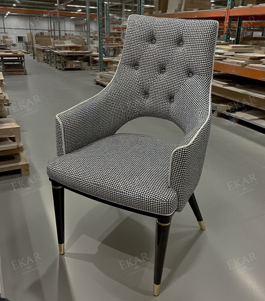 Modern fabric wood leg office chair