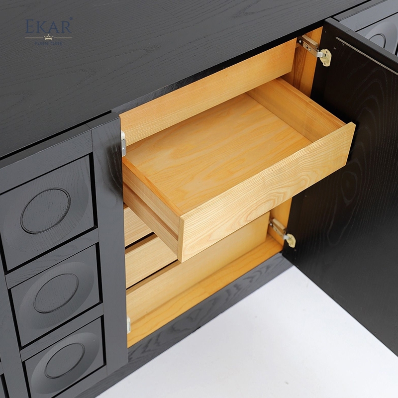 Modern Solid Wood Side Cabinet: Sleek Storage for Your Space