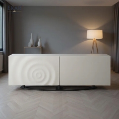 Modern Side Cabinet: Solid Wood Body with Stainless Steel Legs