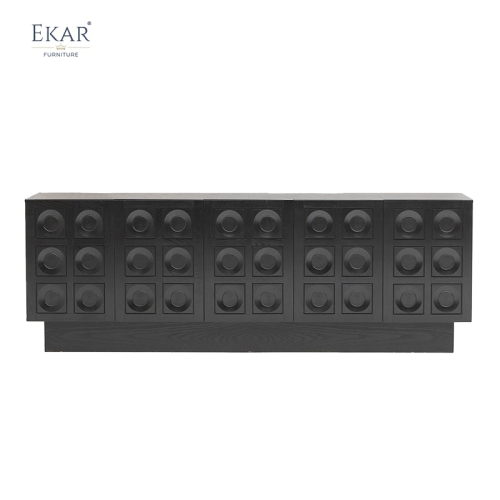 Modern Solid Wood Side Cabinet: Sleek Storage for Your Space