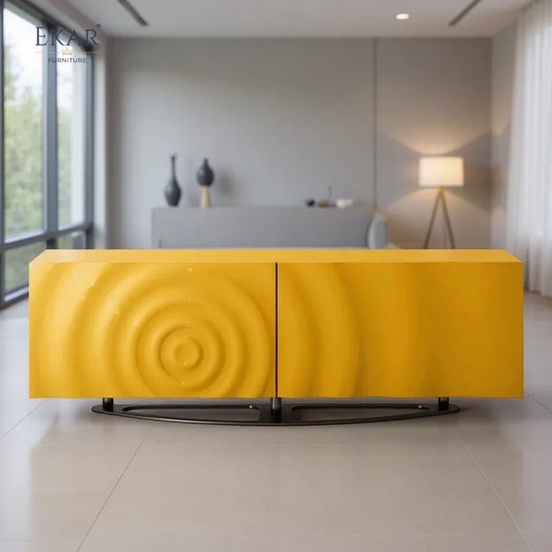 Modern Side Cabinet: Solid Wood Body with Stainless Steel Legs