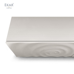 Modern Side Cabinet: Solid Wood Body with Stainless Steel Legs