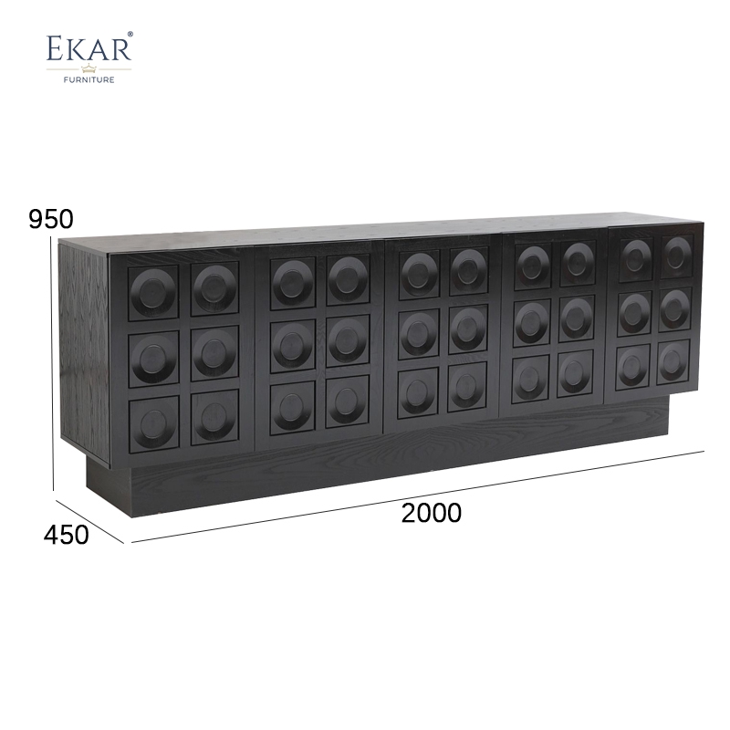 Modern Solid Wood Side Cabinet: Sleek Storage for Your Space
