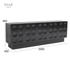 Modern Solid Wood Side Cabinet: Sleek Storage for Your Space