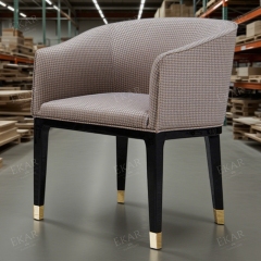 Fabric office chair with armrests