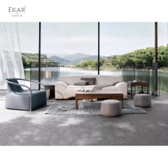 EKAR Genuine Leather Tea Chair – Relaxed Seating for Tea Moments