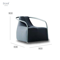 EKAR Genuine Leather Tea Chair – Relaxed Seating for Tea Moments
