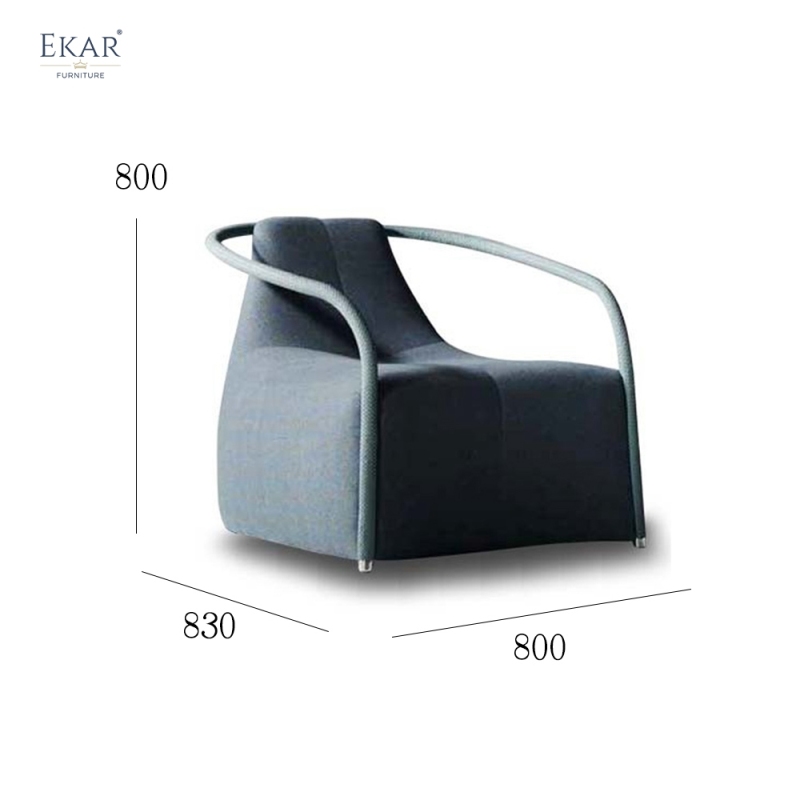 EKAR Genuine Leather Tea Chair – Relaxed Seating for Tea Moments
