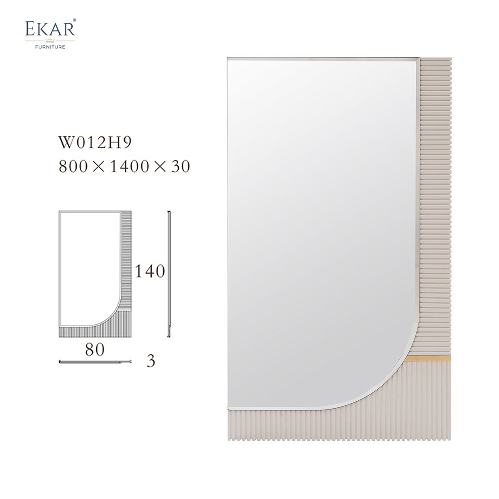 White Elegant Entrance Way Wall Mirror