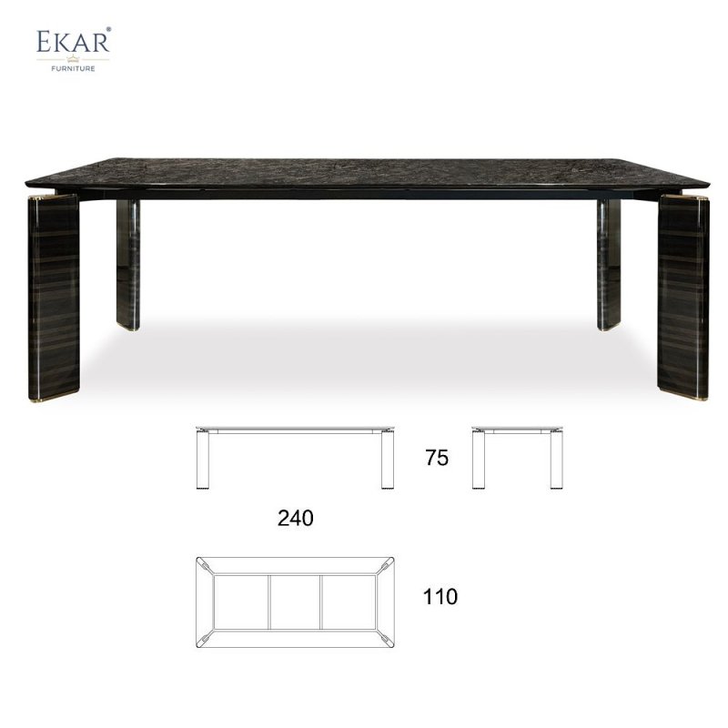 American retro marble restaurant dining table