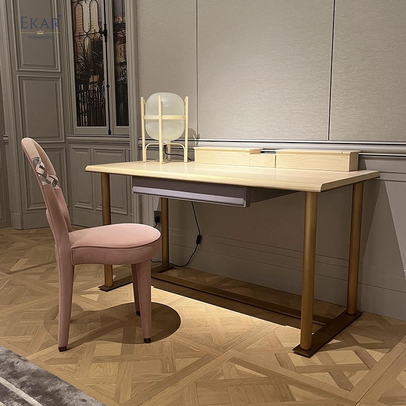 Modern Executive Desk in Wood & Metal