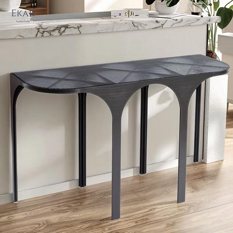 Zenith Stainless Steel Console Table – Sleek Accent for Entryways & Living Spaces