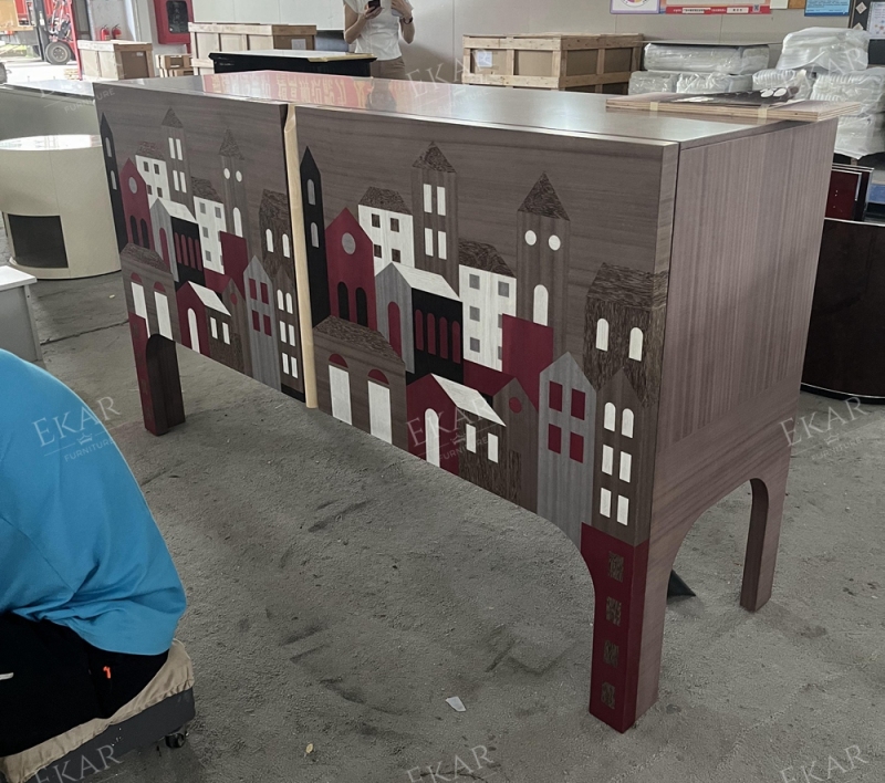 EKAR Casette-Inspired Inlaid Sideboard​