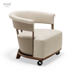 EKAR Glide Chair – Rolling Lounge Chair for Living Rooms & Offices
