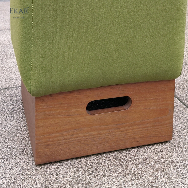 EKAR Terra Stool – Square Solid Wood Base Outdoor Seating for Patios & Gardens