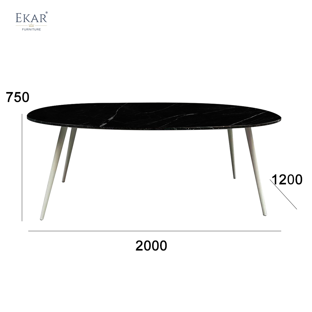 EKAR Horizon Outdoor Dining Table – Modern Minimalist Patio Table for Gardens, Lakeside & Backyard Gatherings