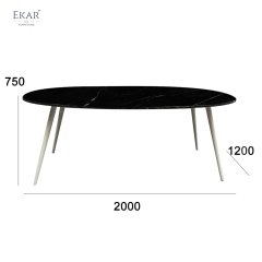 EKAR Horizon Outdoor Dining Table – Modern Minimalist Patio Table for Gardens, Lakeside & Backyard Gatherings