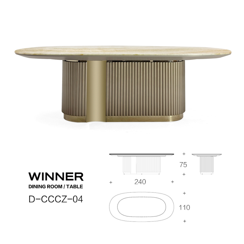 Luxury Modern Marble Dining/Kitchen Table Elegant Design for Contemporary Spaces New Set for Home Hotel or Villa Use