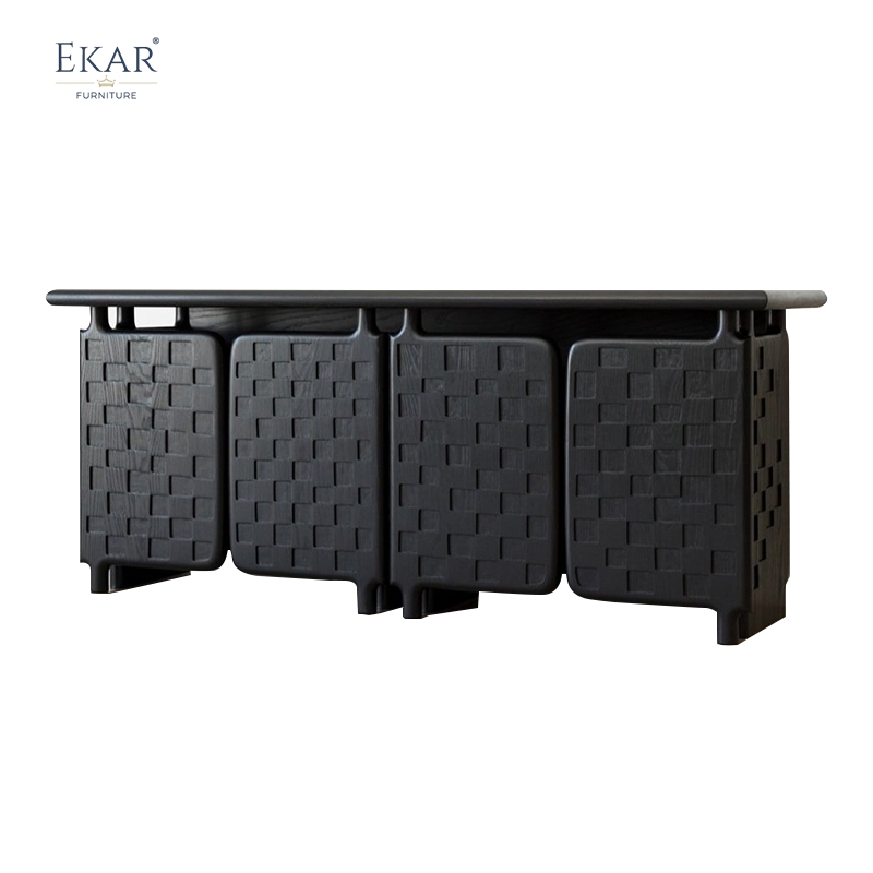 Modern Minimalist Solid Wood &amp; Plywood Living Room Sideboard