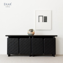 Modern Minimalist Solid Wood &amp; Plywood Living Room Sideboard