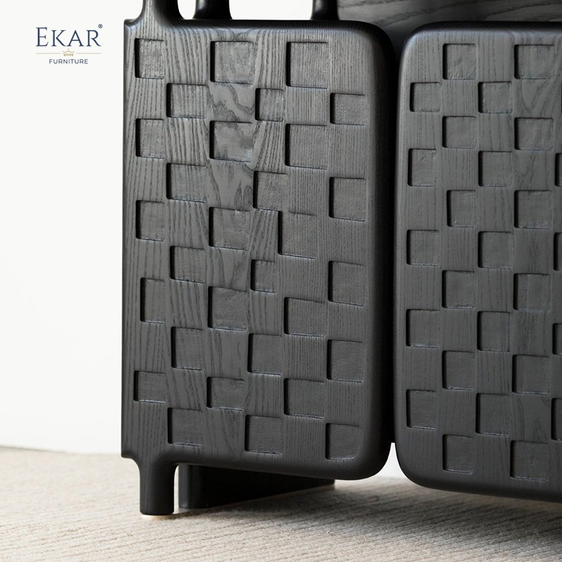 Modern Minimalist Solid Wood &amp; Plywood Living Room Sideboard