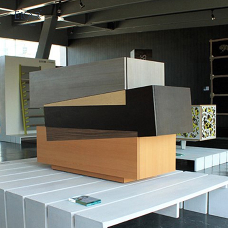 Modern Minimalist Geometric Solid Wood & Plywood Living Room Sideboard