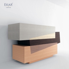 Modern Minimalist Geometric Solid Wood & Plywood Living Room Sideboard