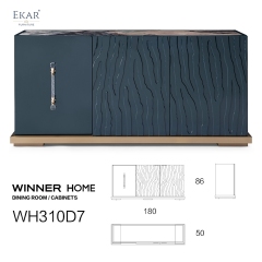 High-end luxury marble home storage sideboard