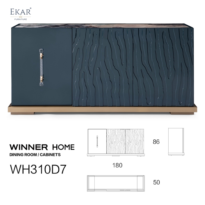High-end luxury marble home storage sideboard