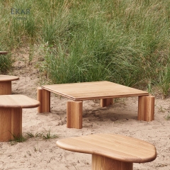 Modern Minimalist Solid Wood & Marble - Top Coffee Table