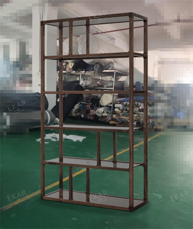 Modern large space storage wooden tea room cabinet