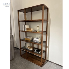 Modern large space storage wooden tea room cabinet