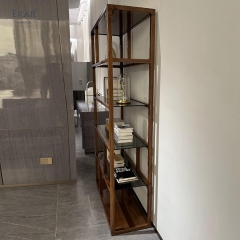 Modern large space storage wooden tea room cabinet