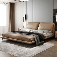 EKAR Elevate Bed | Elephant Ear Floating Design – Genuine Leather for Modern Bedrooms