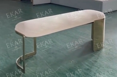 High Quality Modern Bench Metal Leg Upholstered Bedside Stool