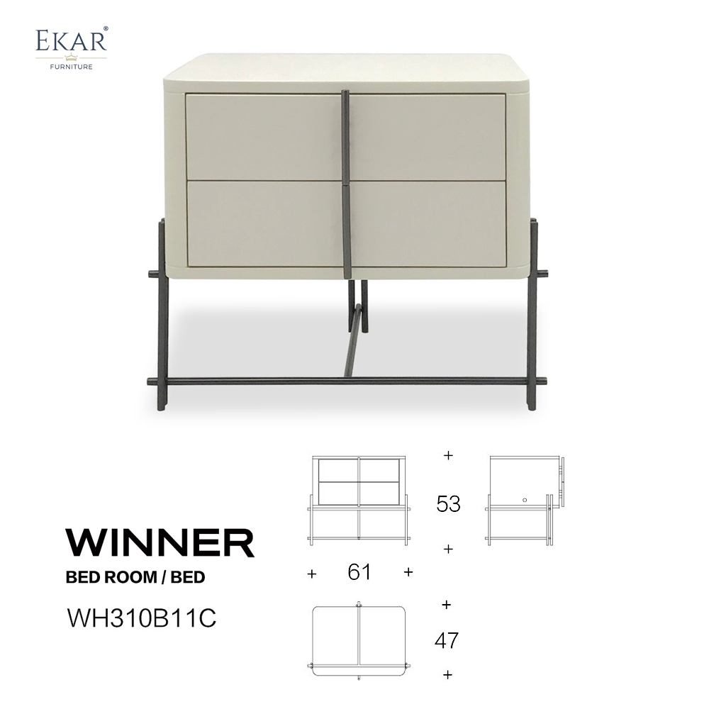 Elegant Wooden Nightstand with Modern Design